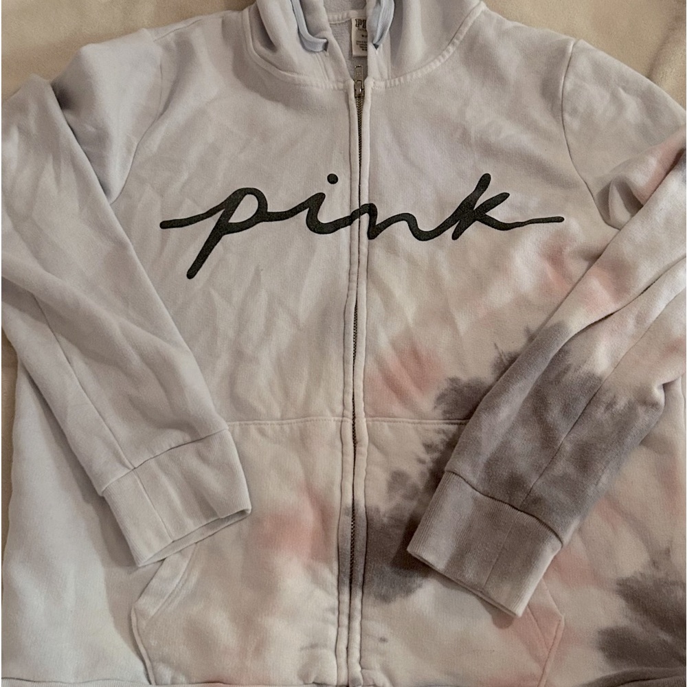 PINK zip up sweatshirt worn a few times